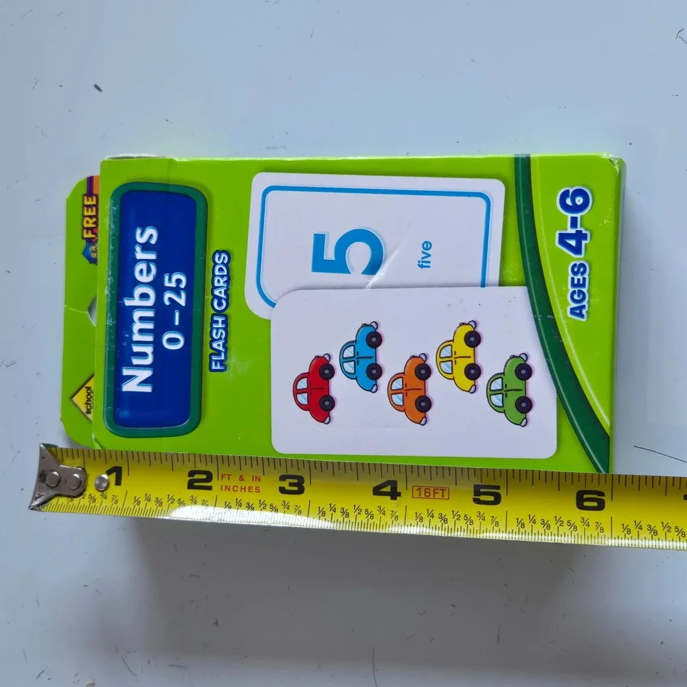 School Zone Numbers 0-25 Flash Cards Ages 4-6 Math Learning Educational 04022